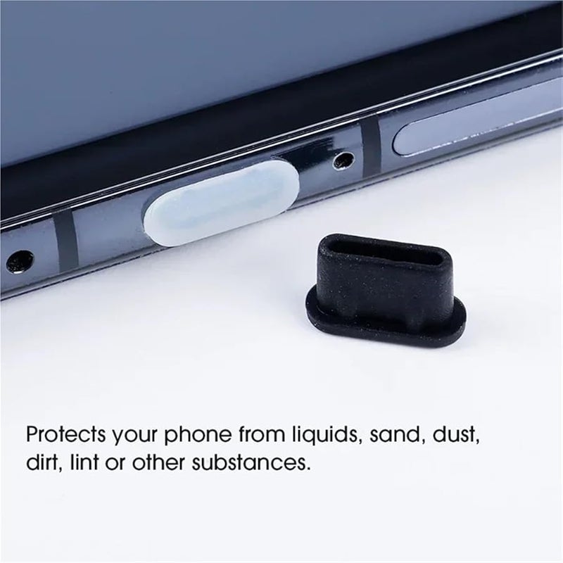 Black USB C Dust Plug 120Pcs Silicone Anti Dust Plug Type C Charging Port Protector Cap Cover for Smart Phones Tablets - Image 5